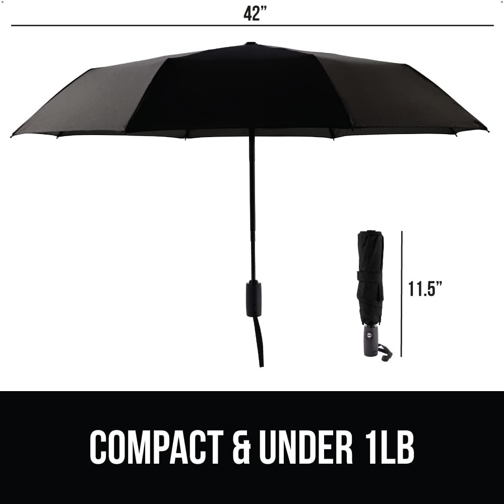 Gorilla Grip Windproof Umbrella – Auto Open, 42" UV+Storm Proof