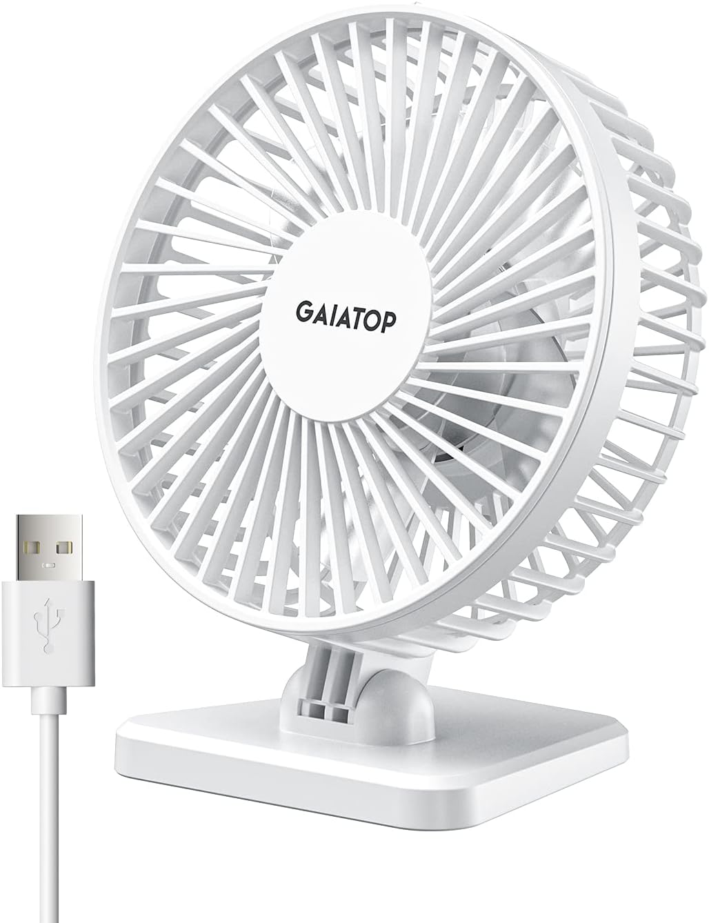Mini USB Desk Fan – Small but Mighty, 3-Speed Ultra-Quiet, Adjustable Tilt – Perfect for Office, Car & Travel (Less Than 50dB!) – Cool Anywhere!