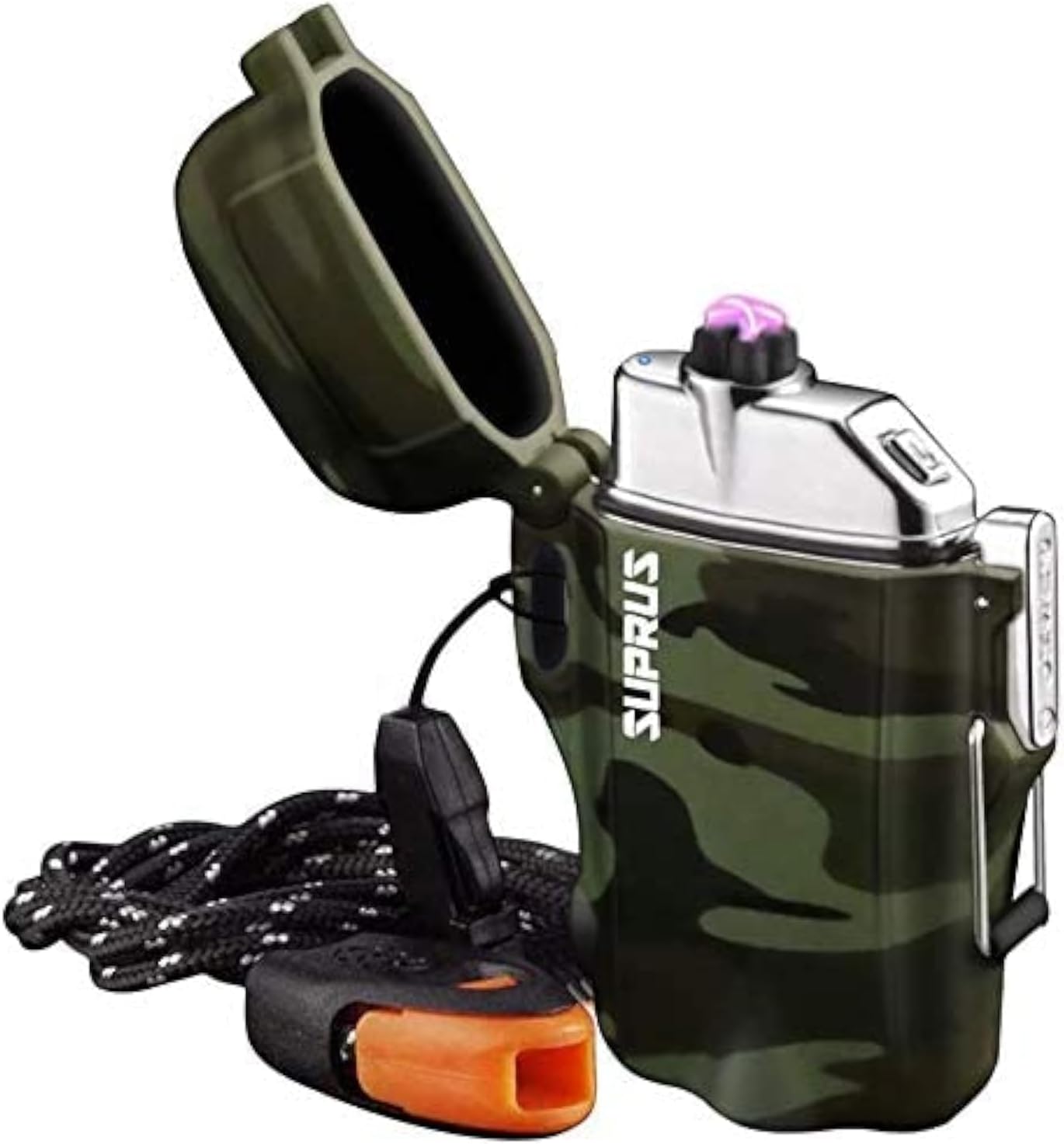 ⚡ SUPRUS Stormproof Arc Lighter – 3-in-1 Survival Tool