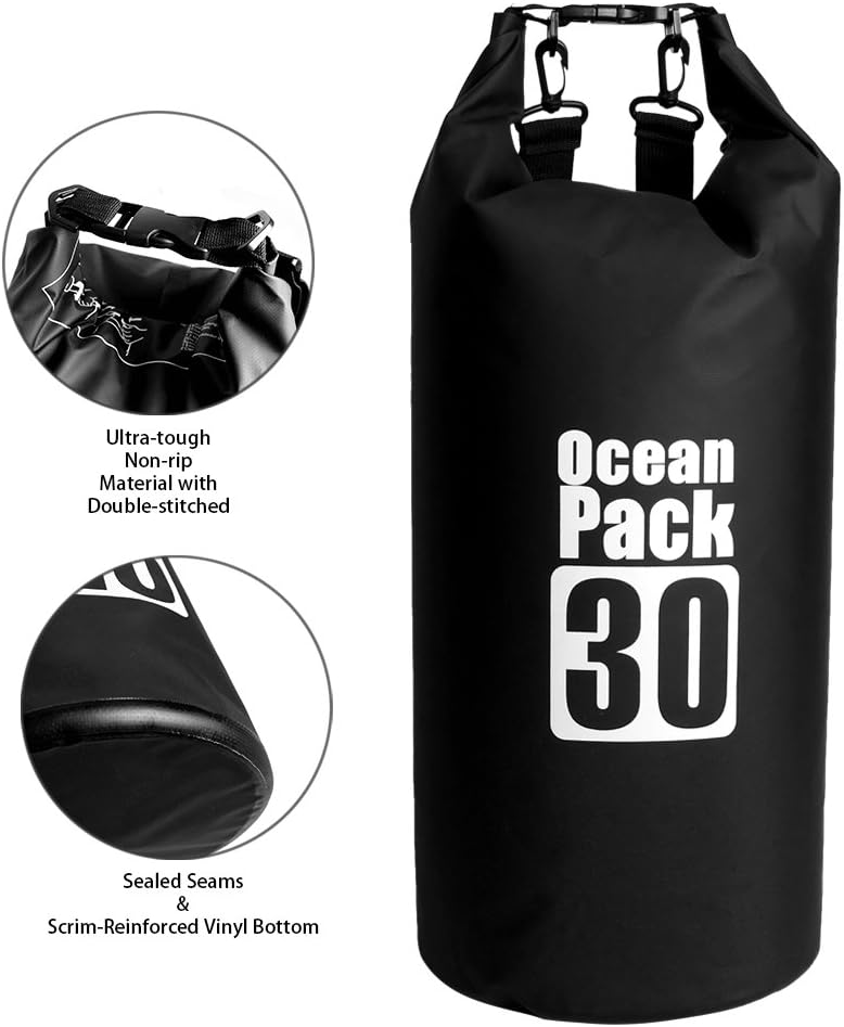 Waterproof Dry Bag 2L-30L -Floating Sack for Kayaking, Camping, Hiking