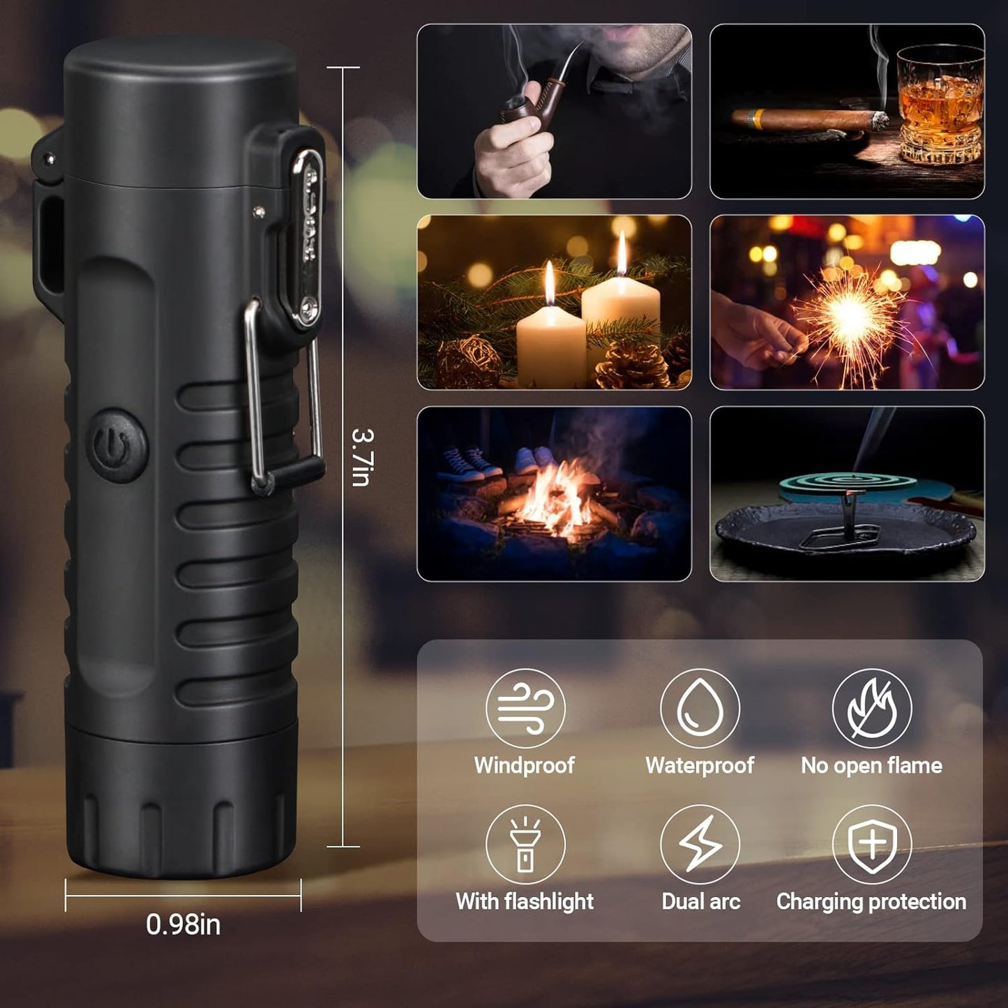 🔥 2-in-1 Plasma Arc Lighter + 5-in-1 Survival Kit