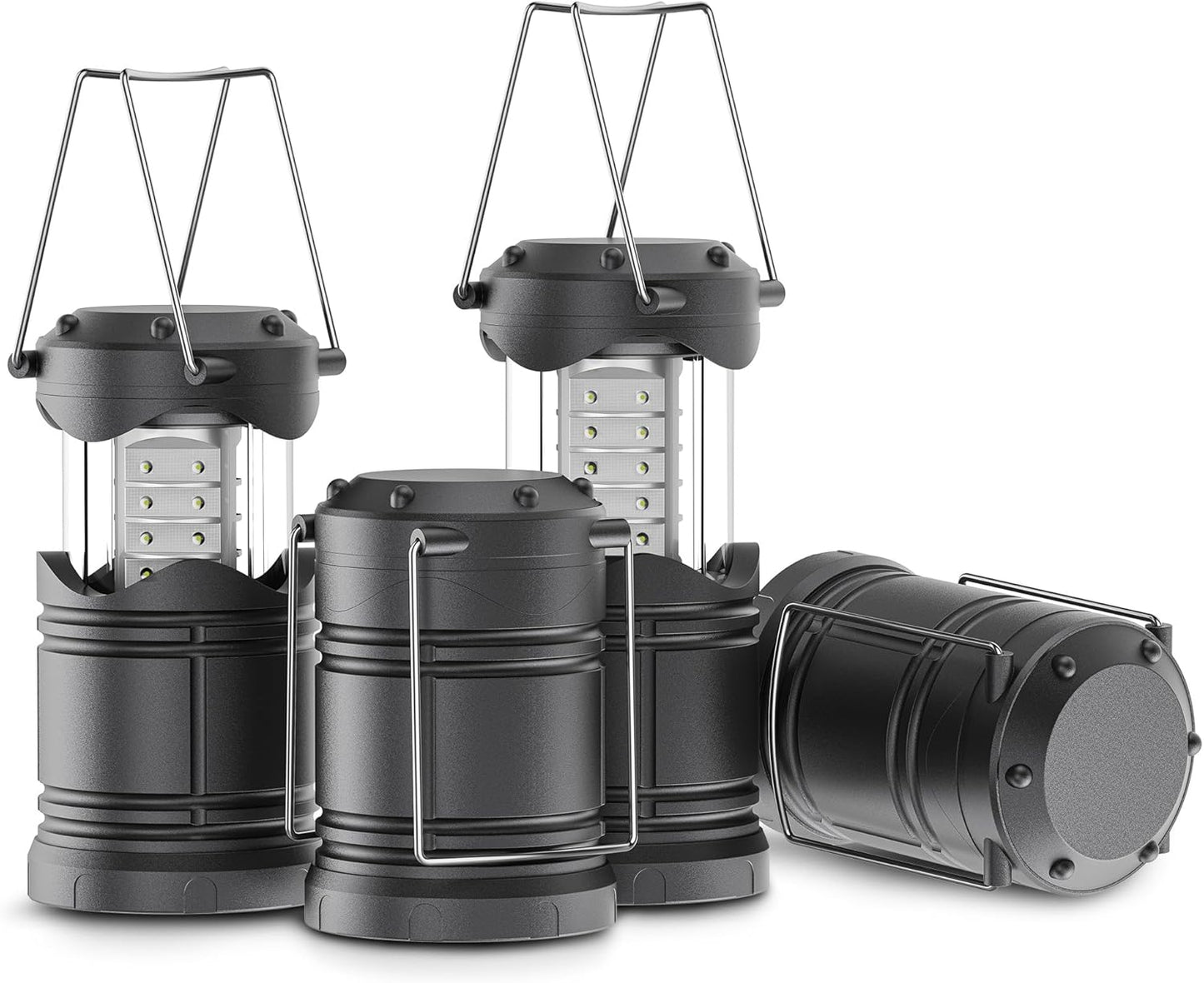 4 Pack LED Camping Lanterns – Collapsible, Battery Powered, 150 Lumens