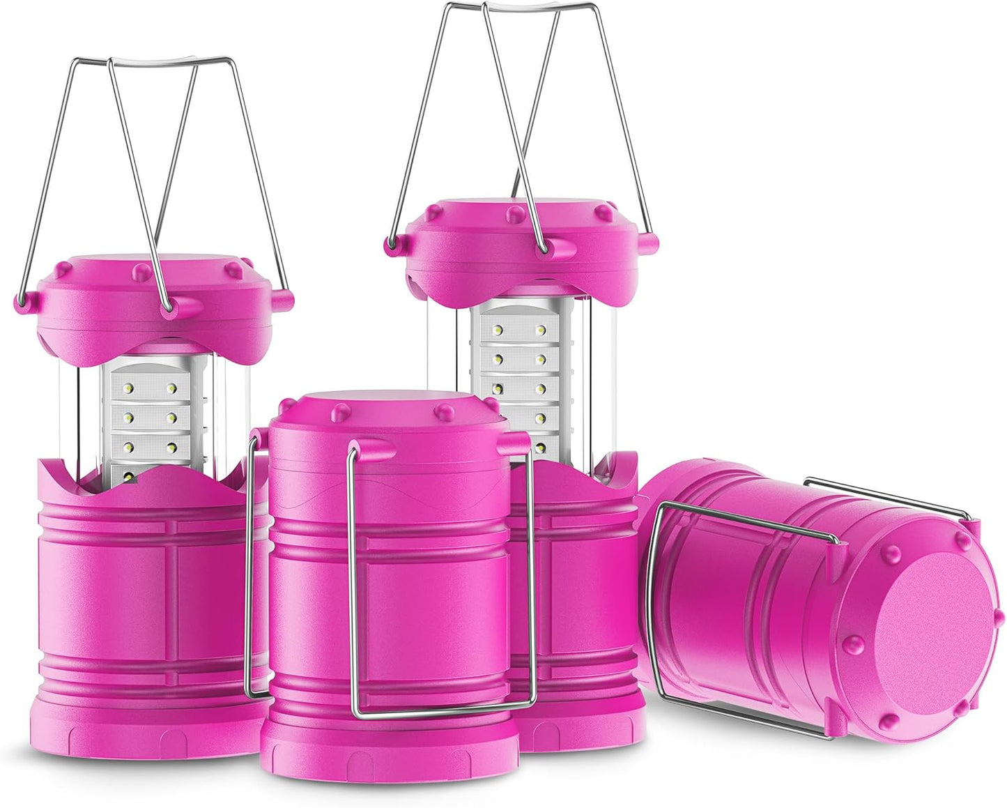 4 Pack LED Camping Lanterns – Collapsible, Battery Powered, 150 Lumens