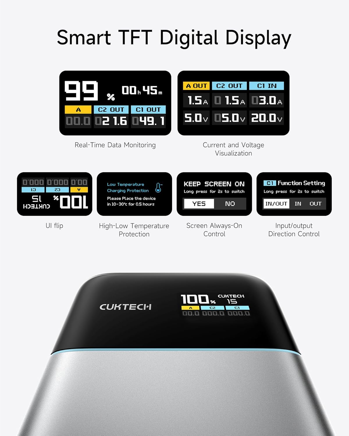 CUKTECH 15 Air 15K 65W: Slim Power Bank for Laptop