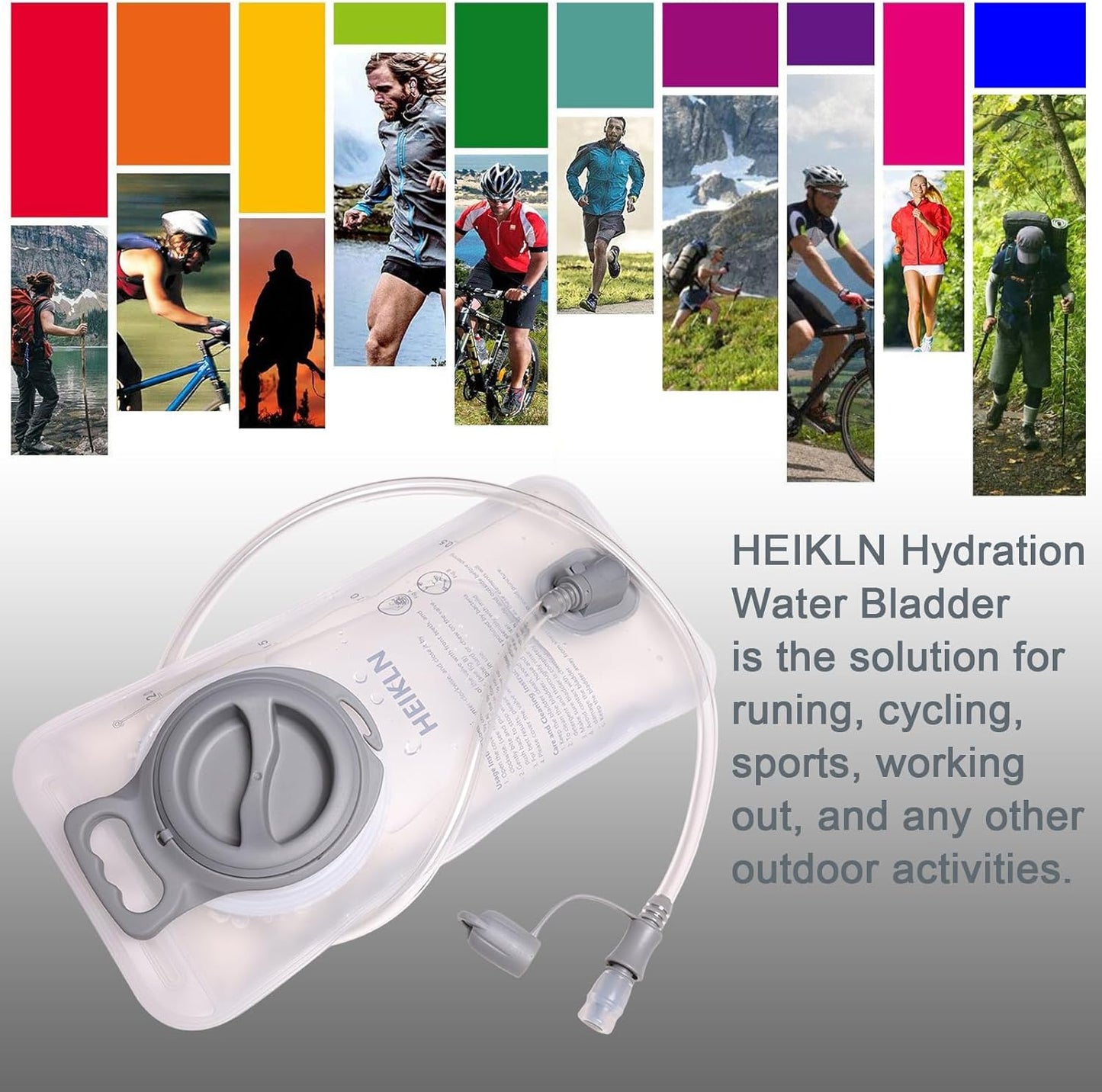 Leakproof 2L/3L Hydration Bladder - BPA Free Water Reservoir for Hiking & Running