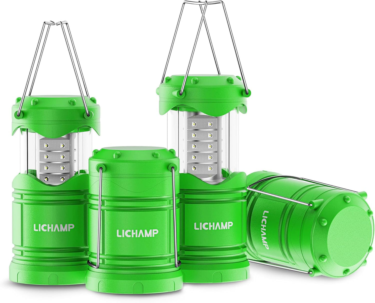 4 Pack LED Camping Lanterns – Collapsible, Battery Powered, 150 Lumens