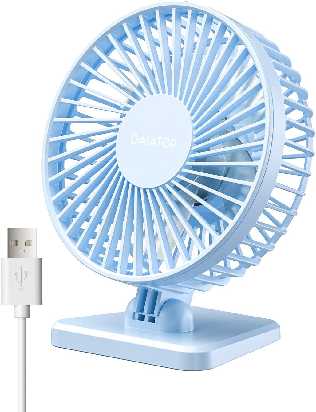 Mini USB Desk Fan – Small but Mighty, 3-Speed Ultra-Quiet, Adjustable Tilt – Perfect for Office, Car & Travel (Less Than 50dB!) – Cool Anywhere!