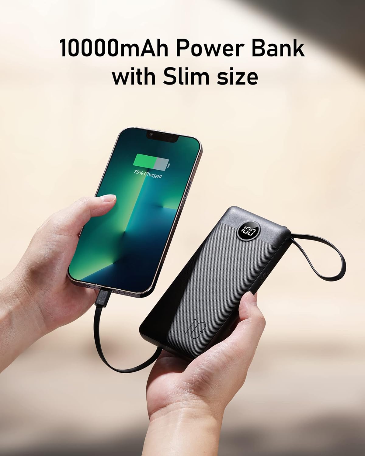Portable Charger w/Built-in Cables - 10000/20000/30000mAh