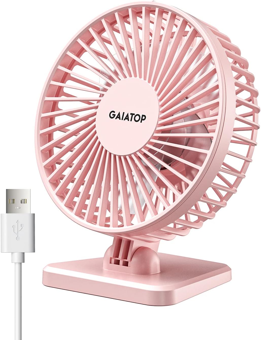 Mini USB Desk Fan – Small but Mighty, 3-Speed Ultra-Quiet, Adjustable Tilt – Perfect for Office, Car & Travel (Less Than 50dB!) – Cool Anywhere!