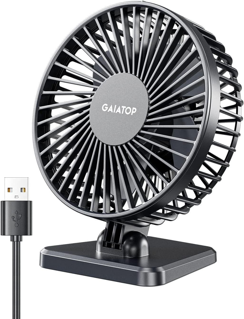 Mini USB Desk Fan – Small but Mighty, 3-Speed Ultra-Quiet, Adjustable Tilt – Perfect for Office, Car & Travel (Less Than 50dB!) – Cool Anywhere!