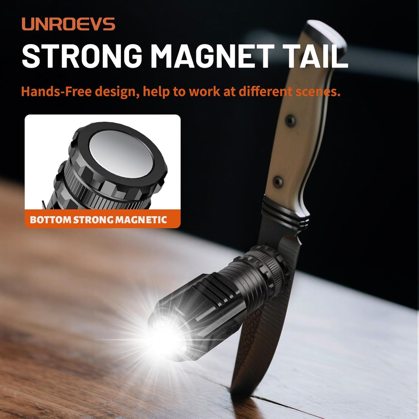 2-in-1 Tactical Flashlight & UV Light - 1500LM EDC, 5 Modes & Magnetic Base | 365nm Blacklight for Detection, Inspections & Emergencies