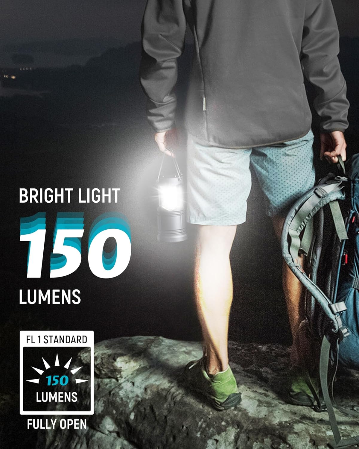 4 Pack LED Camping Lanterns – Collapsible, Battery Powered, 150 Lumens