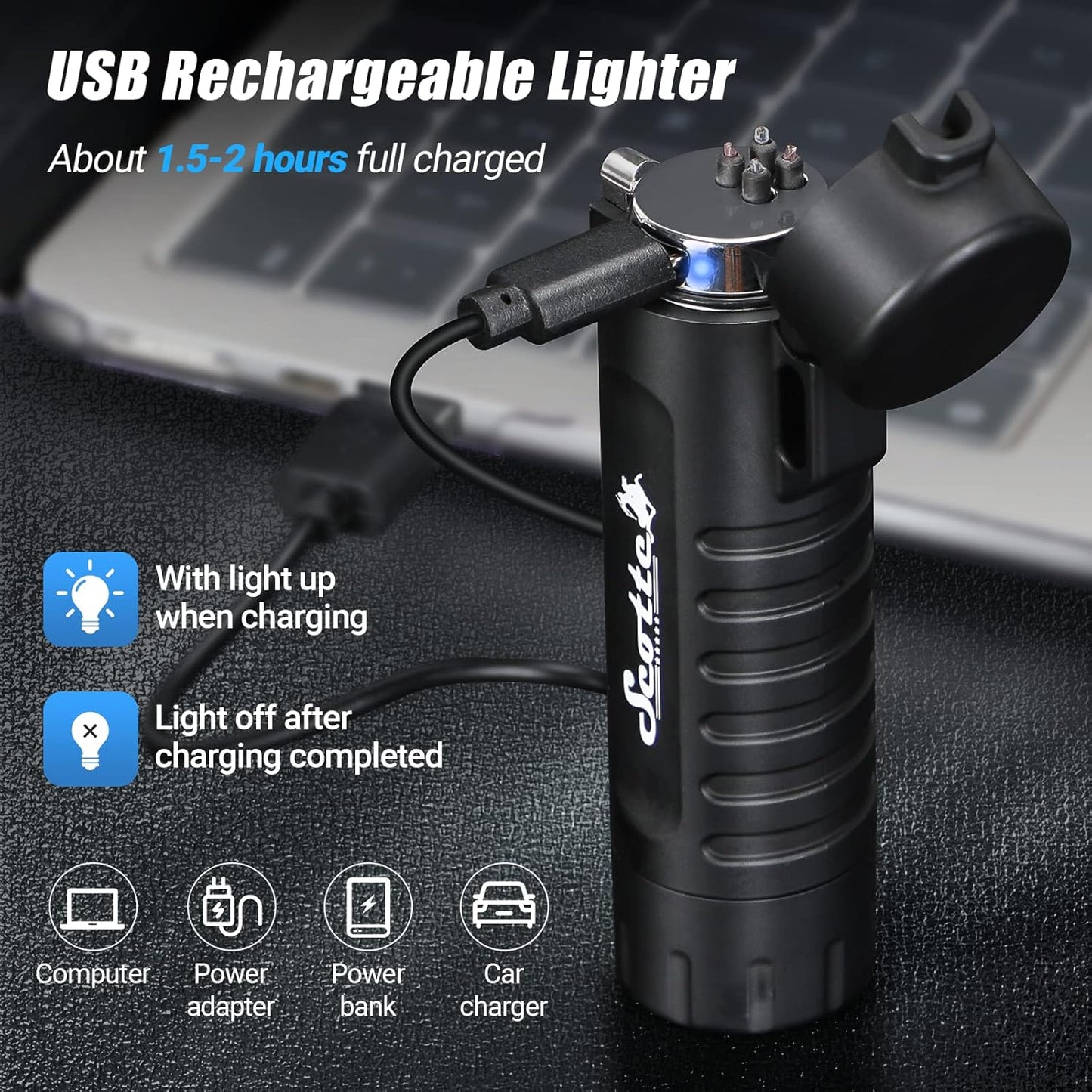 🔥 2-in-1 Plasma Arc Lighter + 5-in-1 Survival Kit
