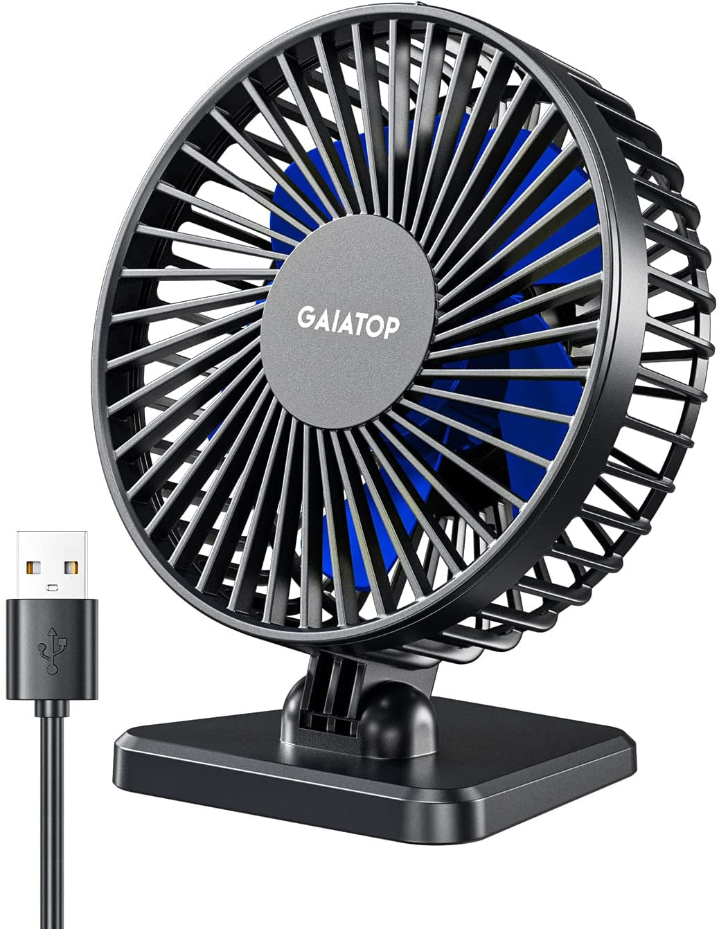 Mini USB Desk Fan – Small but Mighty, 3-Speed Ultra-Quiet, Adjustable Tilt – Perfect for Office, Car & Travel (Less Than 50dB!) – Cool Anywhere!