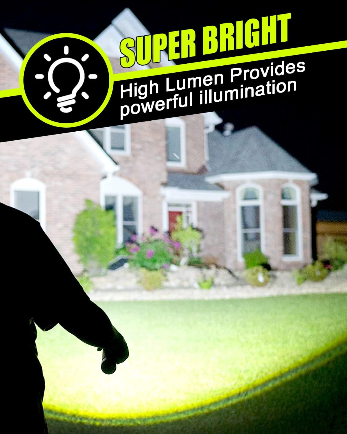 Super Tactical Flashlight - Rechargeable, Zoomable, 5 Modes, USA Stock