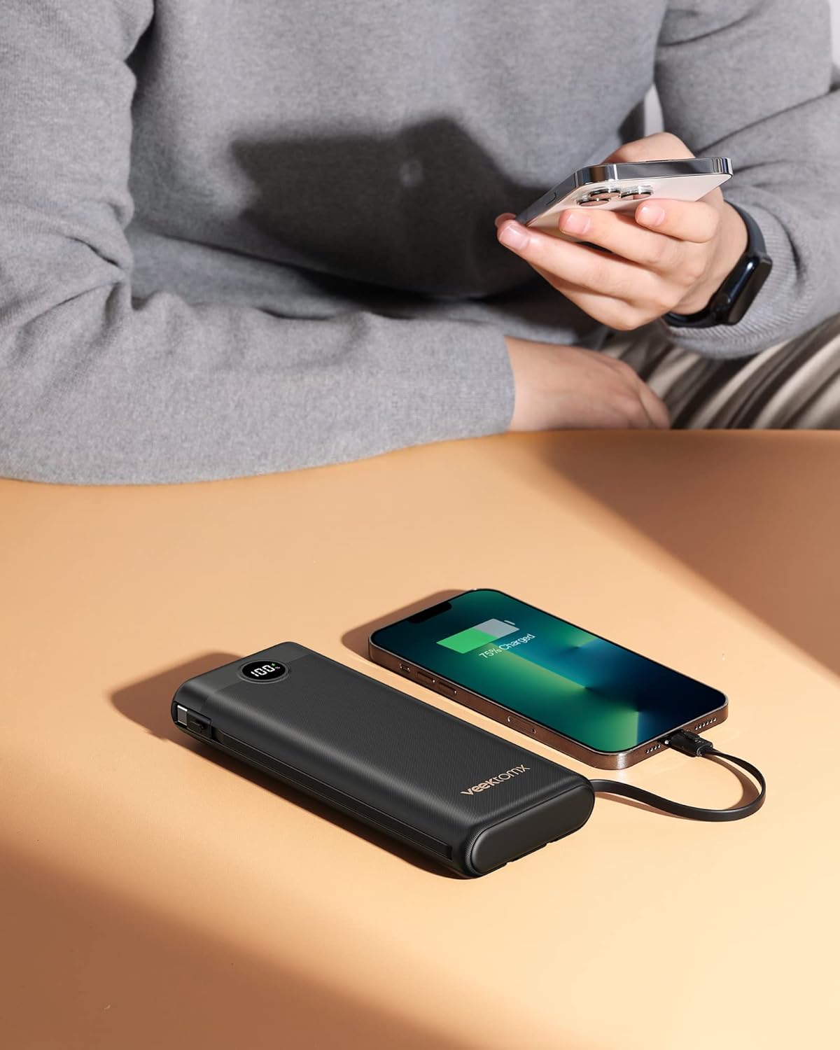 Portable Charger w/Built-in Cables - 10000/20000/30000mAh
