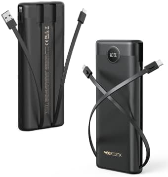 Portable Charger w/Built-in Cables - 10000/20000/30000mAh