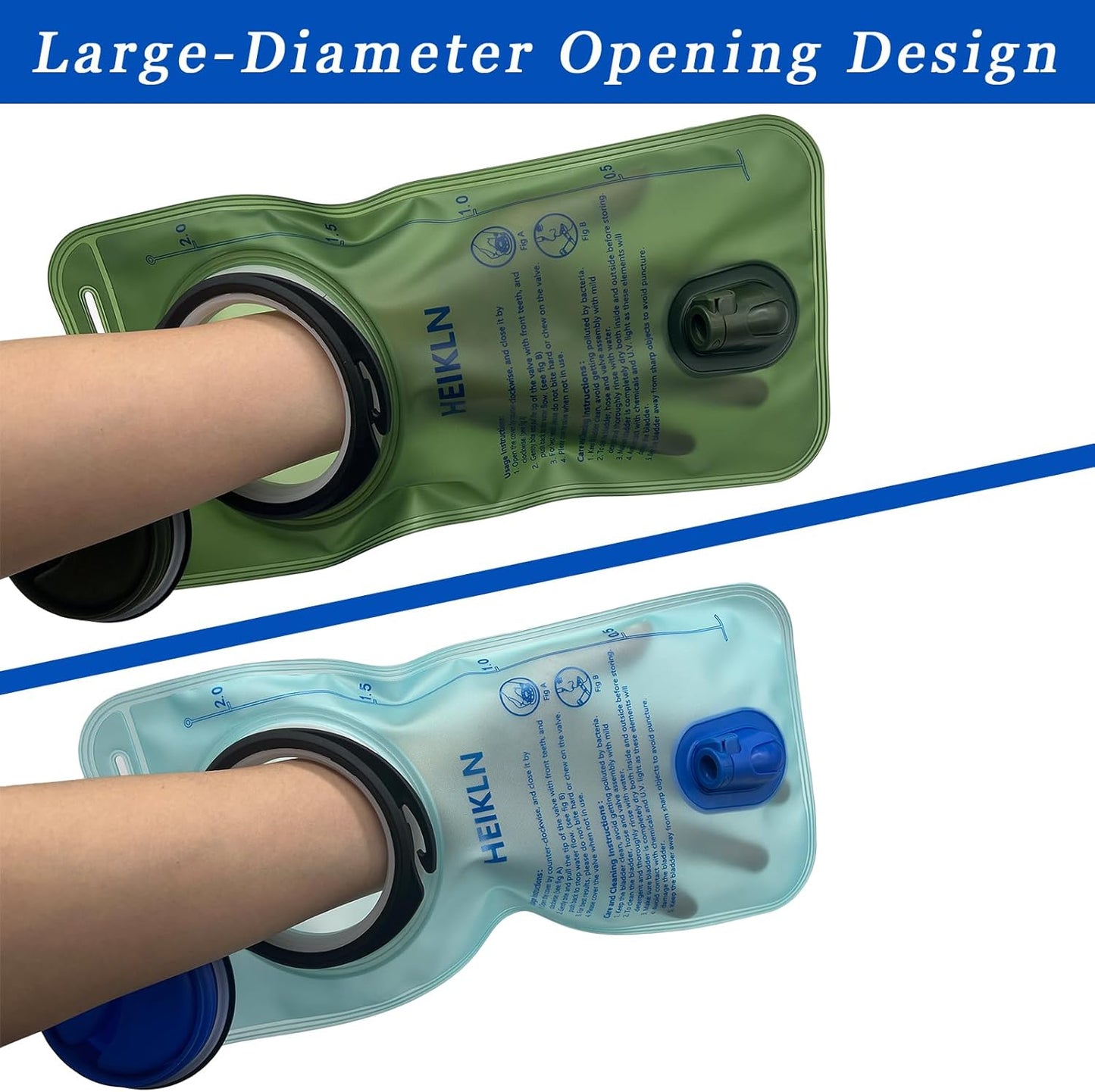 Leakproof 2L/3L Hydration Bladder - BPA Free Water Reservoir for Hiking & Running