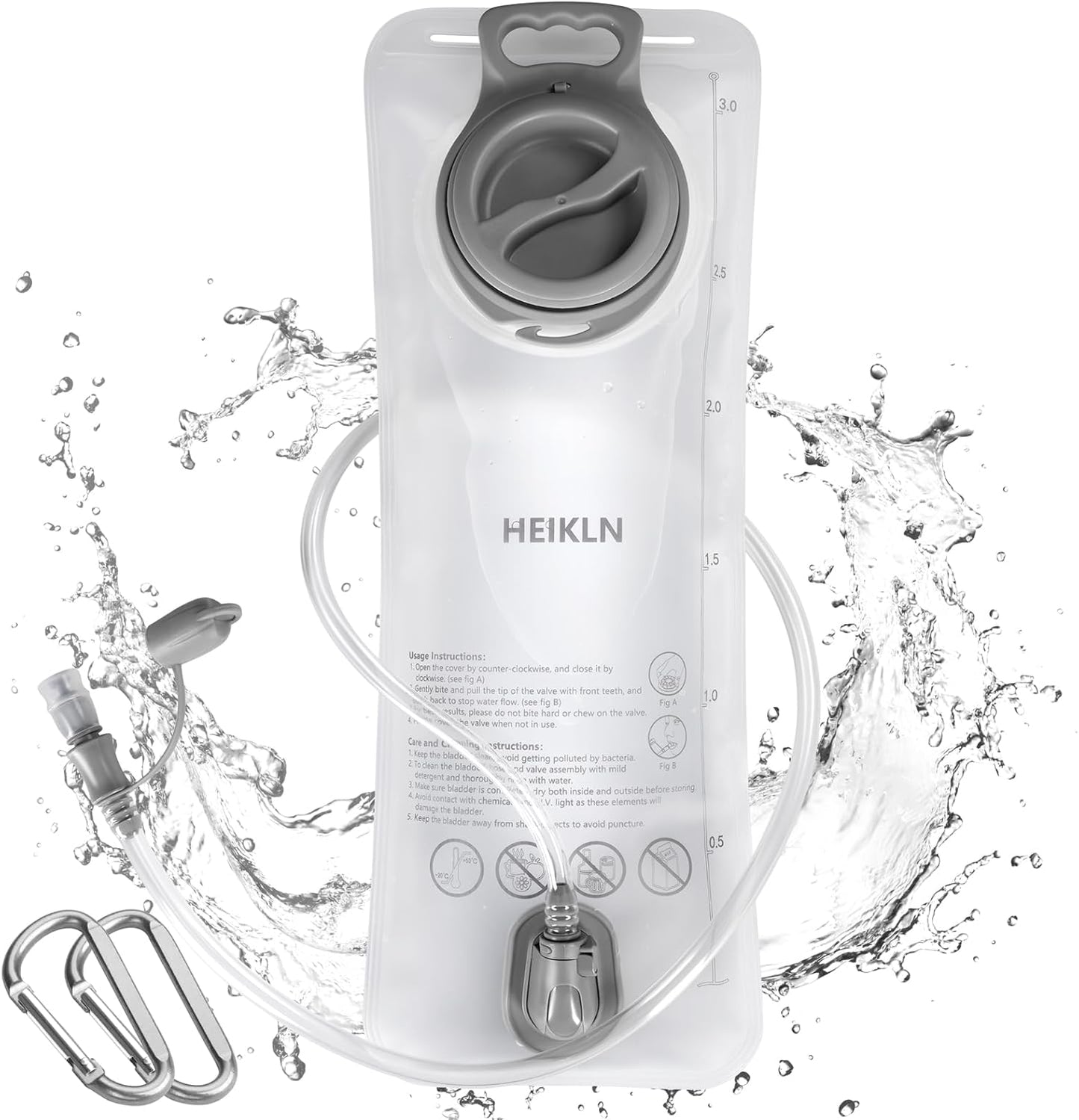 Leakproof 2L/3L Hydration Bladder - BPA Free Water Reservoir for Hiking & Running