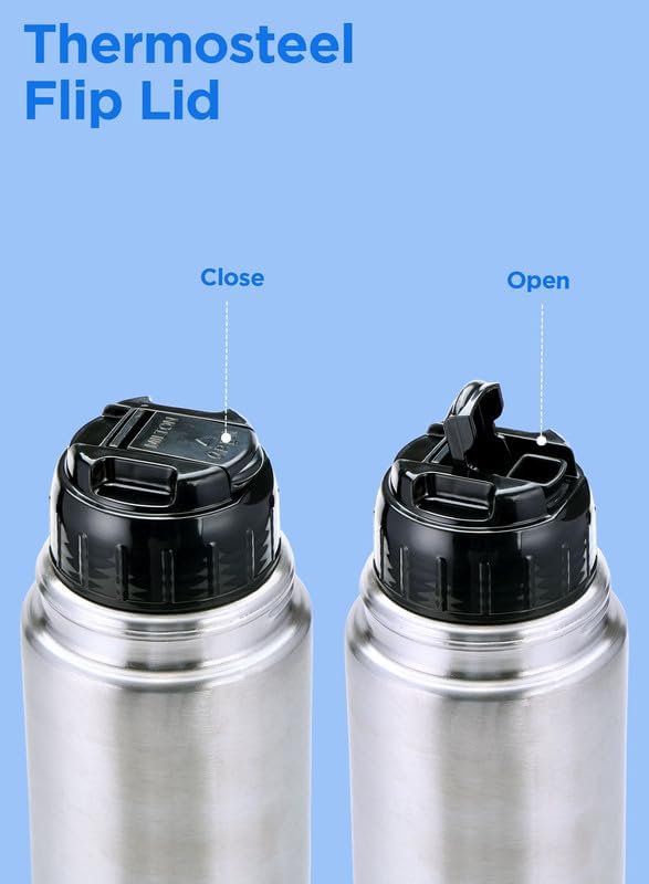 Milton 24Hr Thermosteel Flask,350ml-1000ml,Vacuum Insulated,Leak-Proof