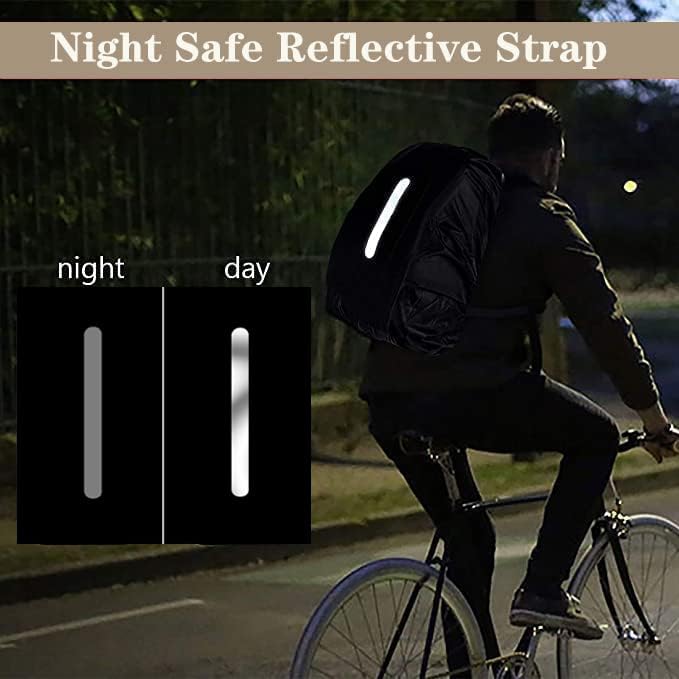 2 Pack XL Waterproof Backpack Covers 56-70L Reflective Rain Protection