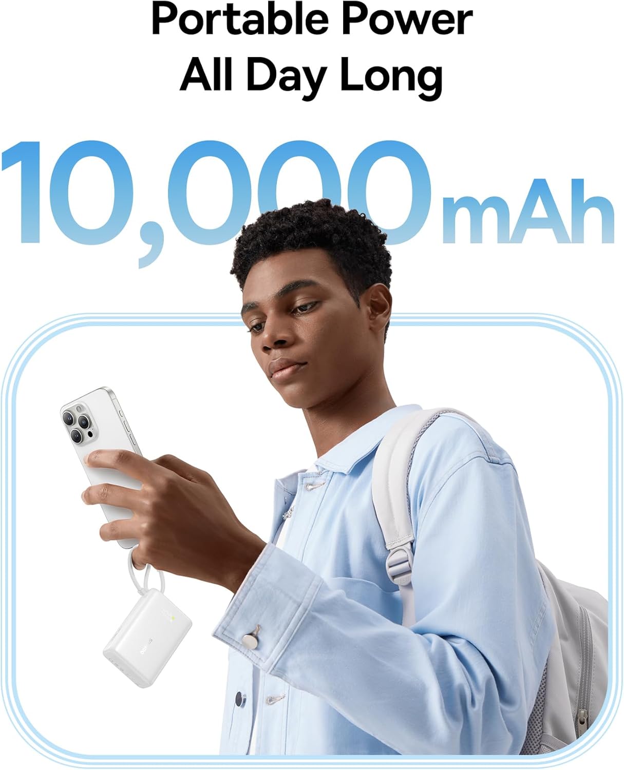 Baseus 45W Power Bank 10,000mAh w/ Built-in Cable - Fast & Compact