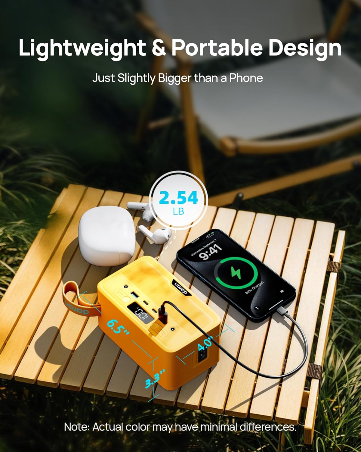100W Portable Power Station - 28,000mAh LiFePO4 Battery, AC Outlets