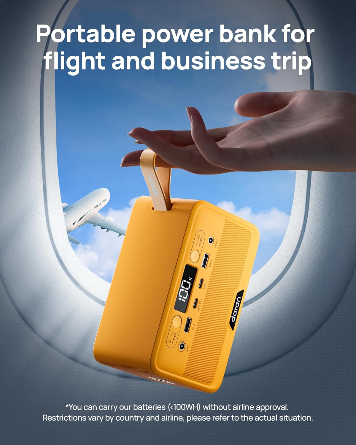 100W Portable Power Station - 28,000mAh LiFePO4 Battery, AC Outlets