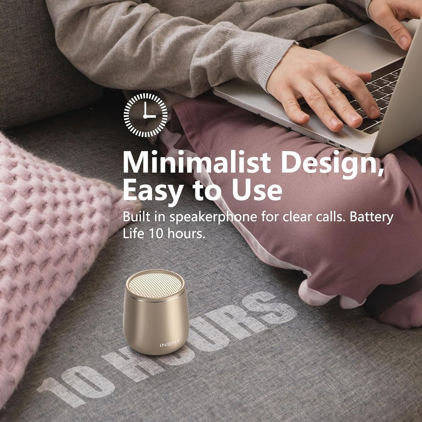 Mini Metal Bluetooth Speaker - IP65 Waterproof, 10H Play, Stereo Sound