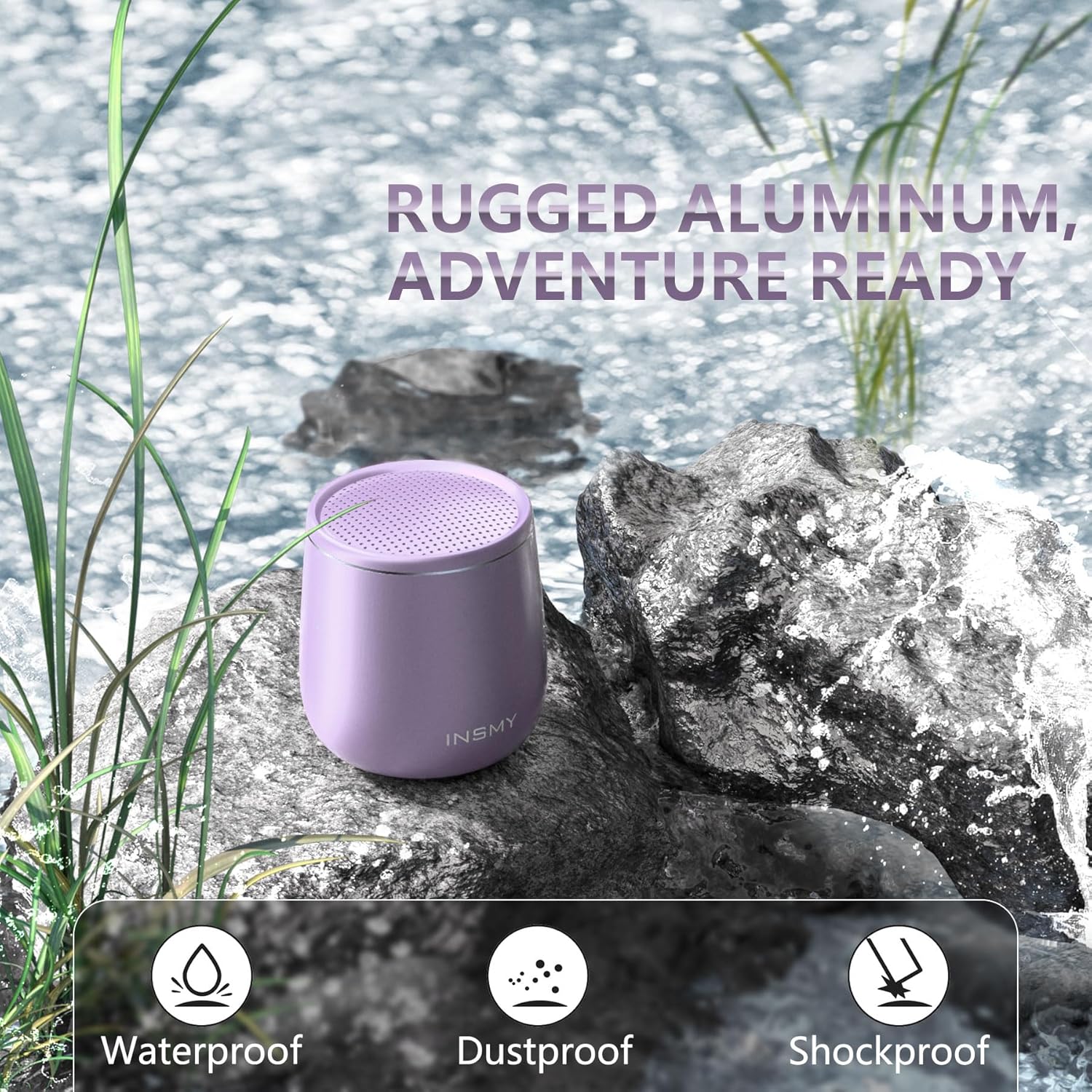 Mini Metal Bluetooth Speaker - IP65 Waterproof, 10H Play, Stereo Sound