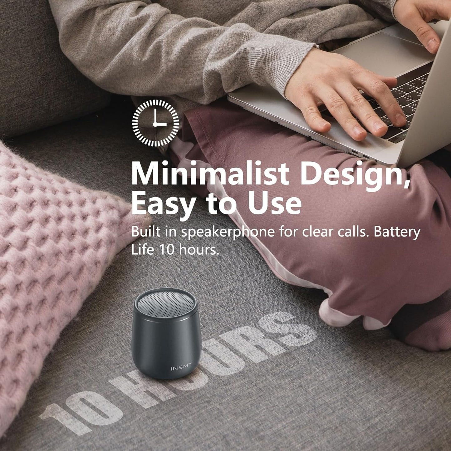 Mini Metal Bluetooth Speaker - IP65 Waterproof, 10H Play, Stereo Sound