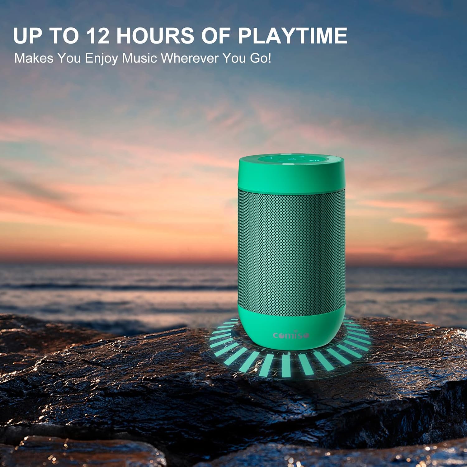 Portable Bluetooth Speaker - 360° Sound, IP65 Waterproof, 10H Play