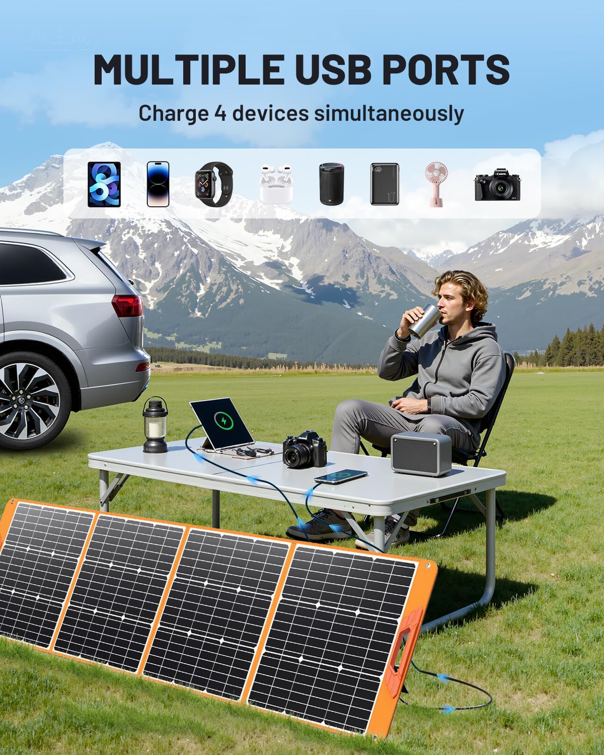 SOLUPUP Solar Panel 10W-200W | Solar Charger for Phone & Power Station