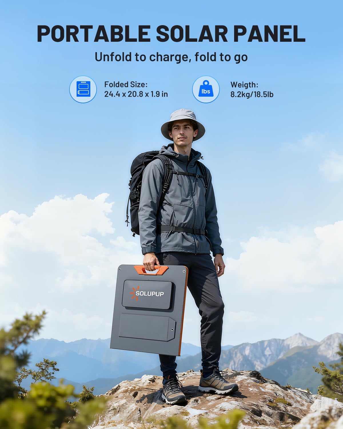 SOLUPUP Solar Panel 10W-200W | Solar Charger for Phone & Power Station