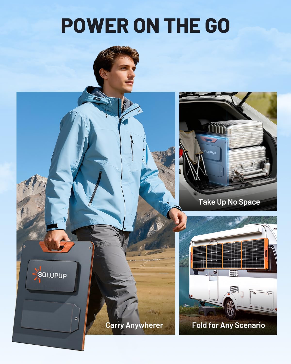 SOLUPUP Solar Panel 10W-200W | Solar Charger for Phone & Power Station