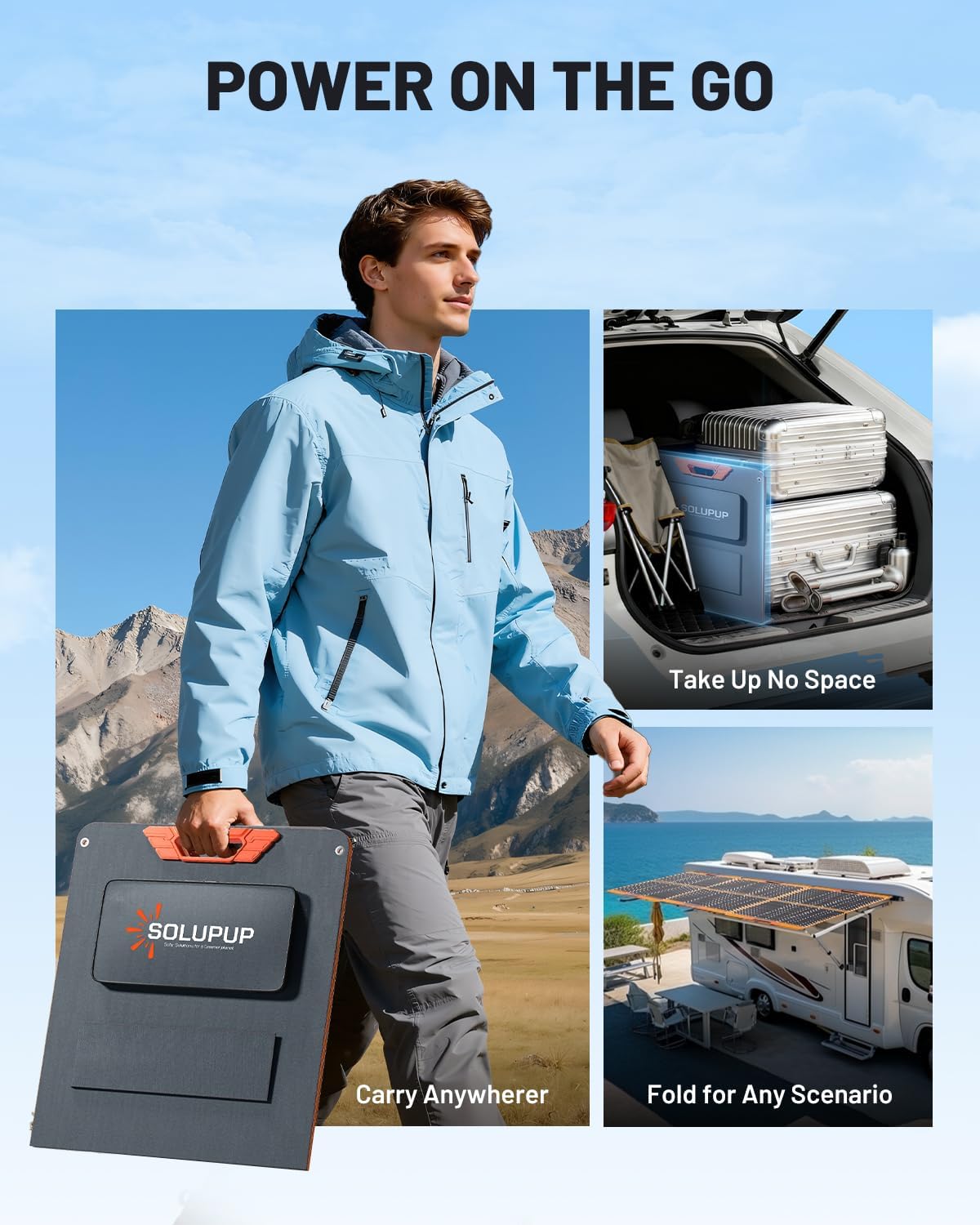 SOLUPUP Solar Panel 10W-200W | Solar Charger for Phone & Power Station