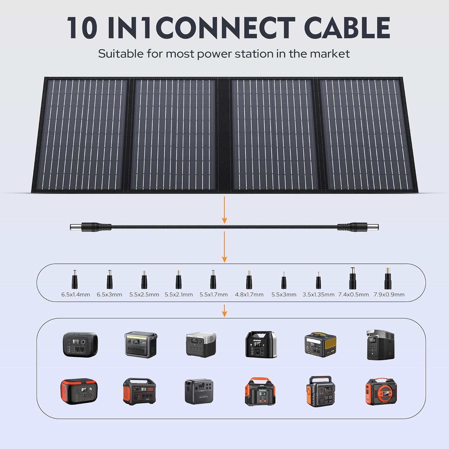 EnginStar Solar Panel 22W-100W | Solar Charger for Power Station