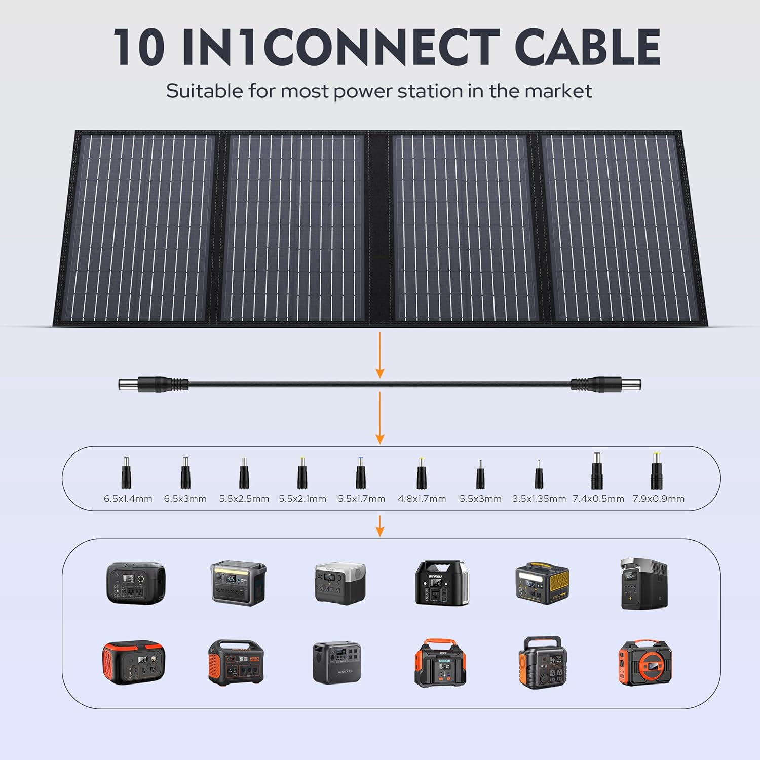 EnginStar Solar Panel 22W-100W | Solar Charger for Power Station