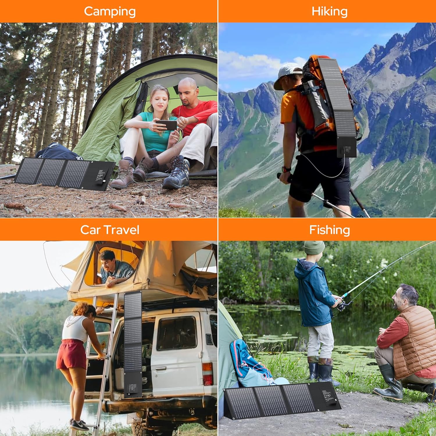 EnginStar Solar Panel 22W-100W | Solar Charger for Power Station