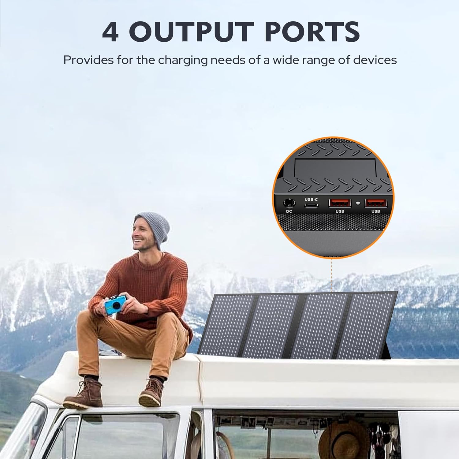 EnginStar Solar Panel 22W-100W | Solar Charger for Power Station