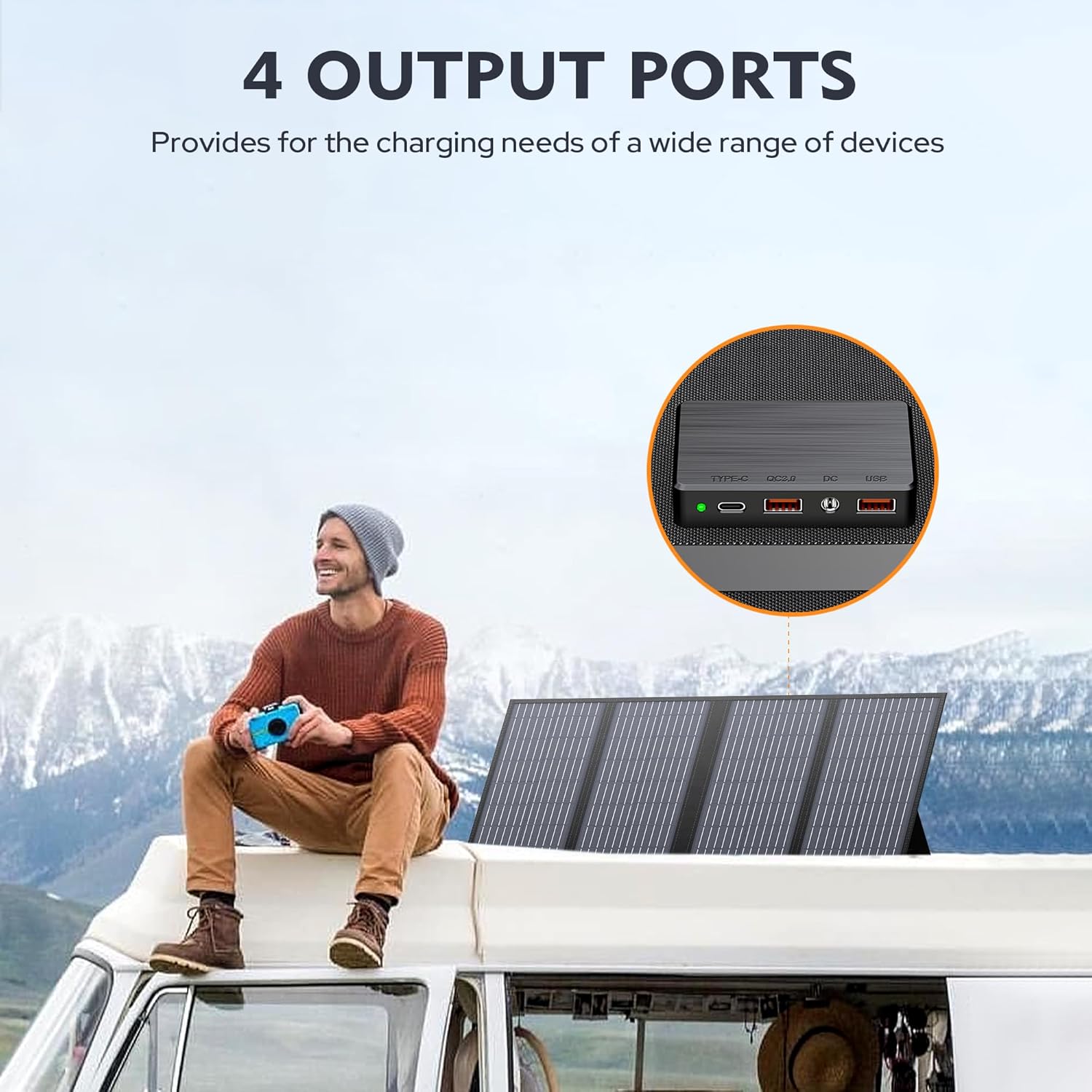 EnginStar Solar Panel 22W-100W | Solar Charger for Power Station