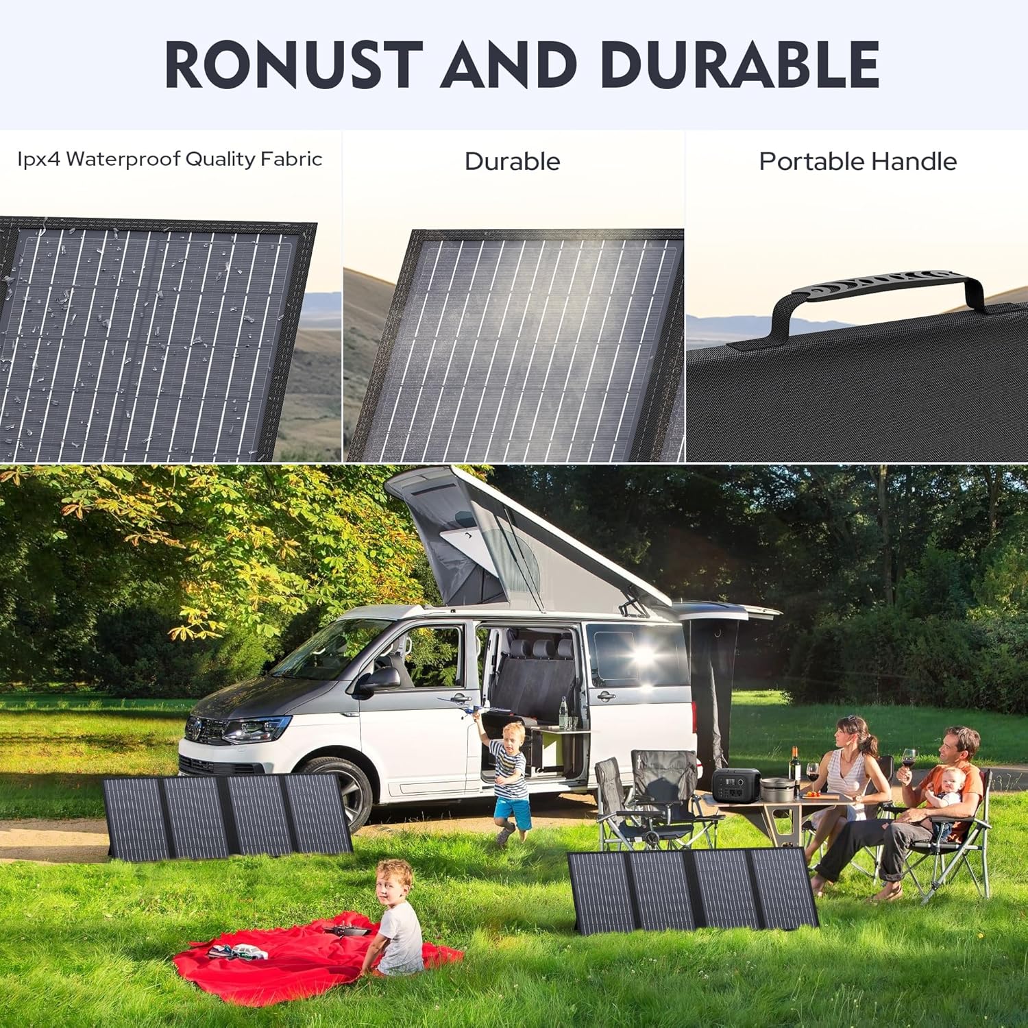 EnginStar Solar Panel 22W-100W | Solar Charger for Power Station