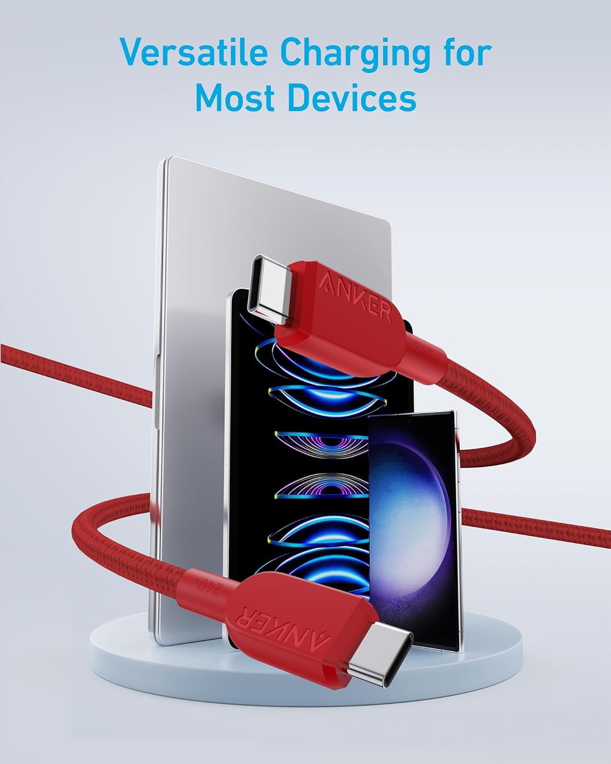 Anker 240W USB-C Cable 2-Pack | 3FT Fast Charging Cord