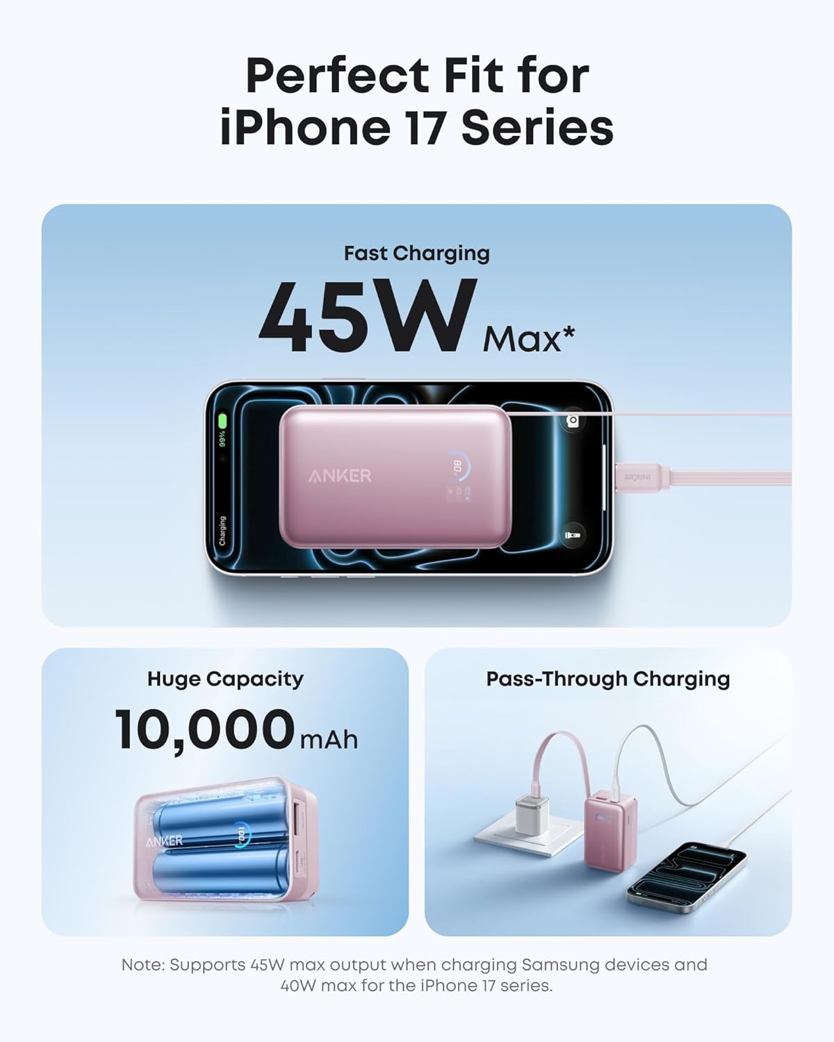 Anker Nano 10K Power Bank | 45W Fast Charging & Built-In Cable