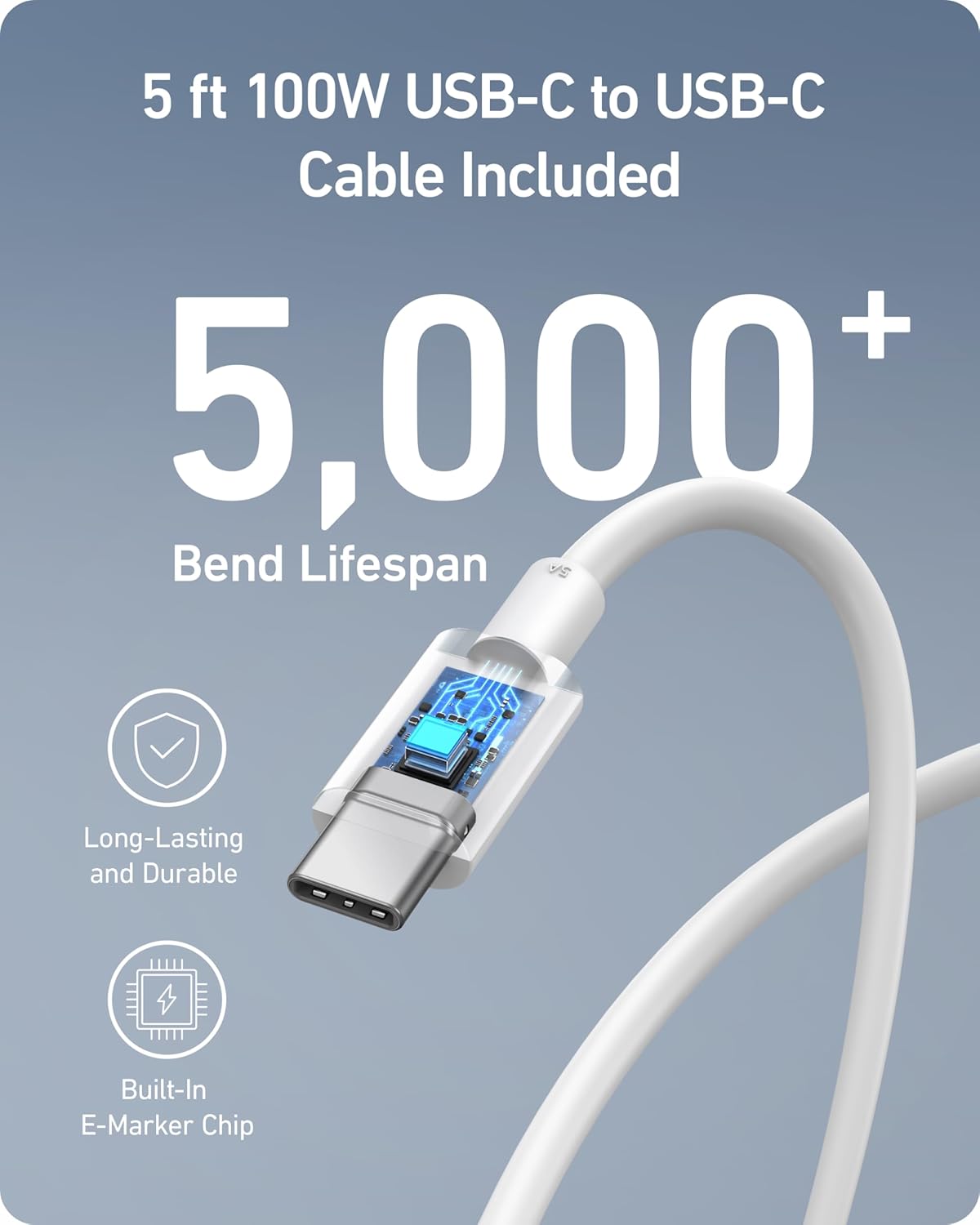 Anker 100W Nano Charger | 3-Port GaN II Wall Charger