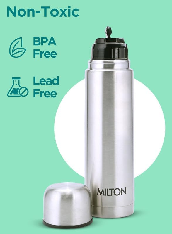 Milton 24Hr Thermosteel Flask,350ml-1000ml,Vacuum Insulated,Leak-Proof