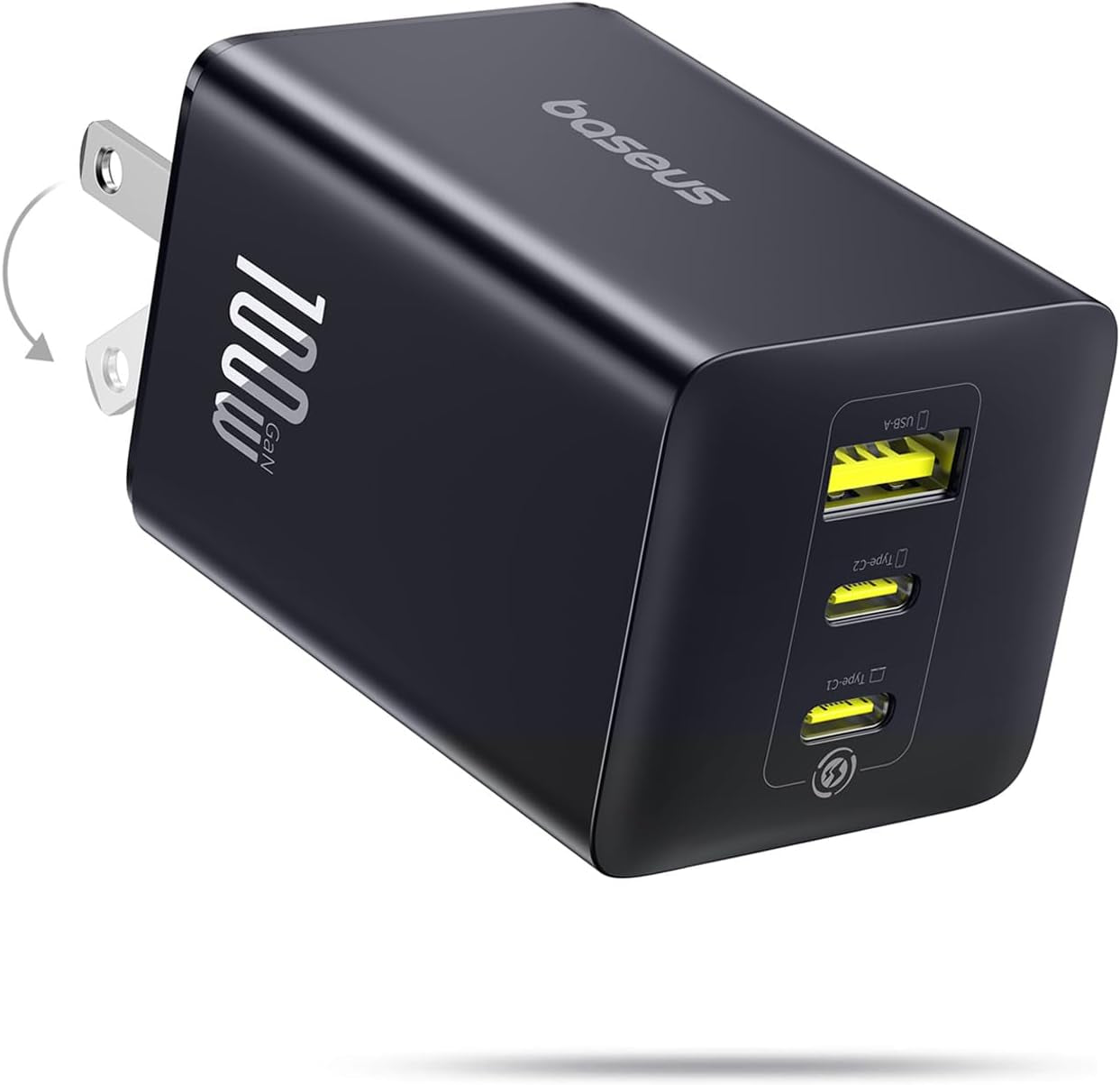 Baseus 100W USB C Charger 3-Port Foldable Fast Charging GaN