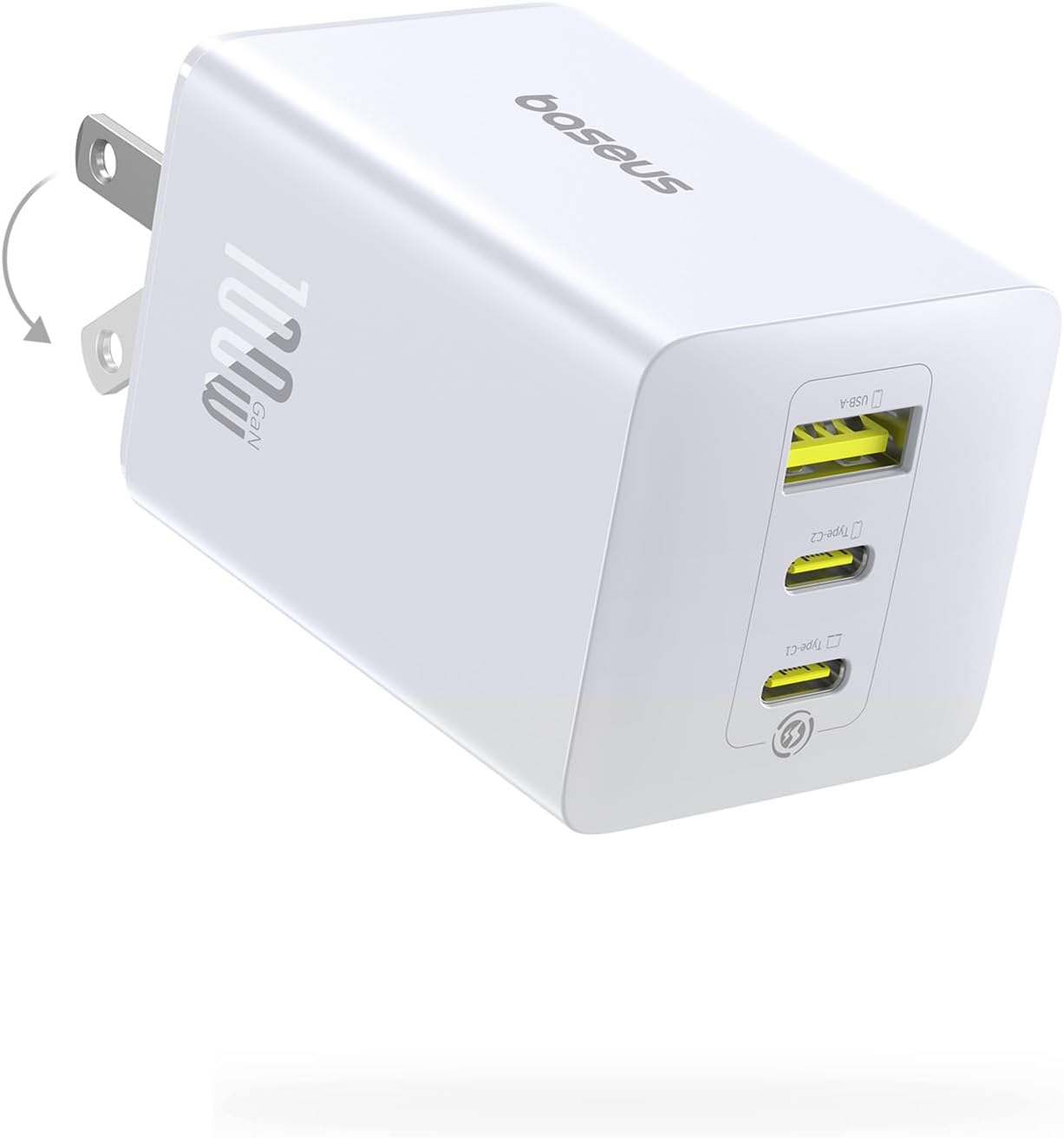 Baseus 100W USB C Charger 3-Port Foldable Fast Charging GaN