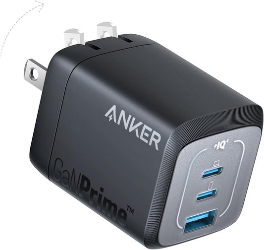 Anker Prime 67W GaN Charger: 3-Port Compact for MacBook & iPhone