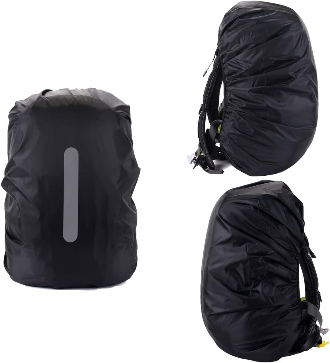 2 Pack S Waterproof Backpack Covers 15-25L, Reflective Rain Protection